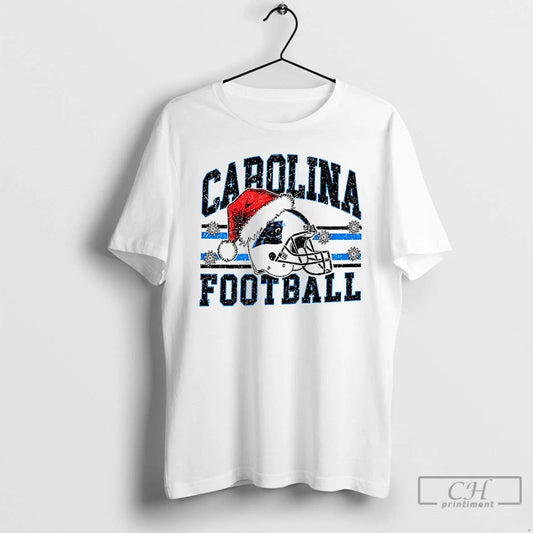 Classic Carolina Panthers Santa Hat Football Merry Christmas 2025 T Shirts