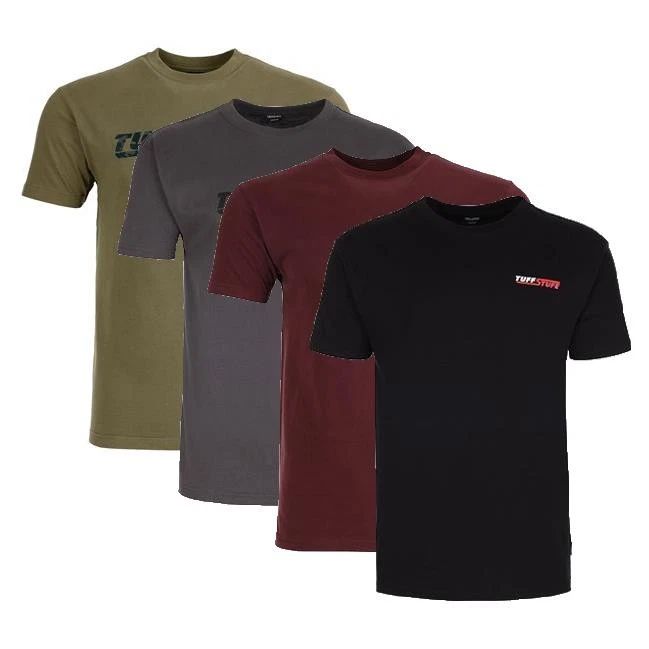 Tuffstuff Logo T-Shirt Cotton Stretch Fabric Reinforced Shoulder Neck 155