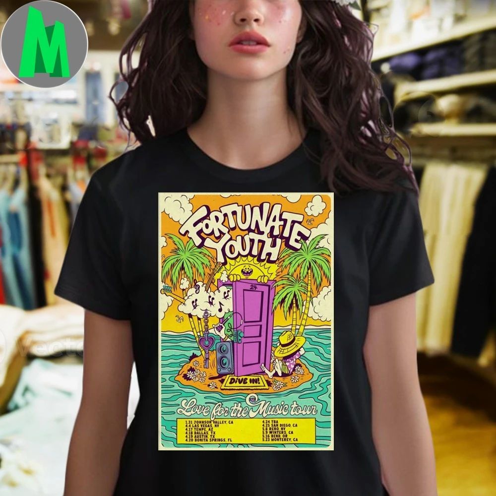Fortunate Youth Love For The Music Tour 2026 Poster T-Shirt