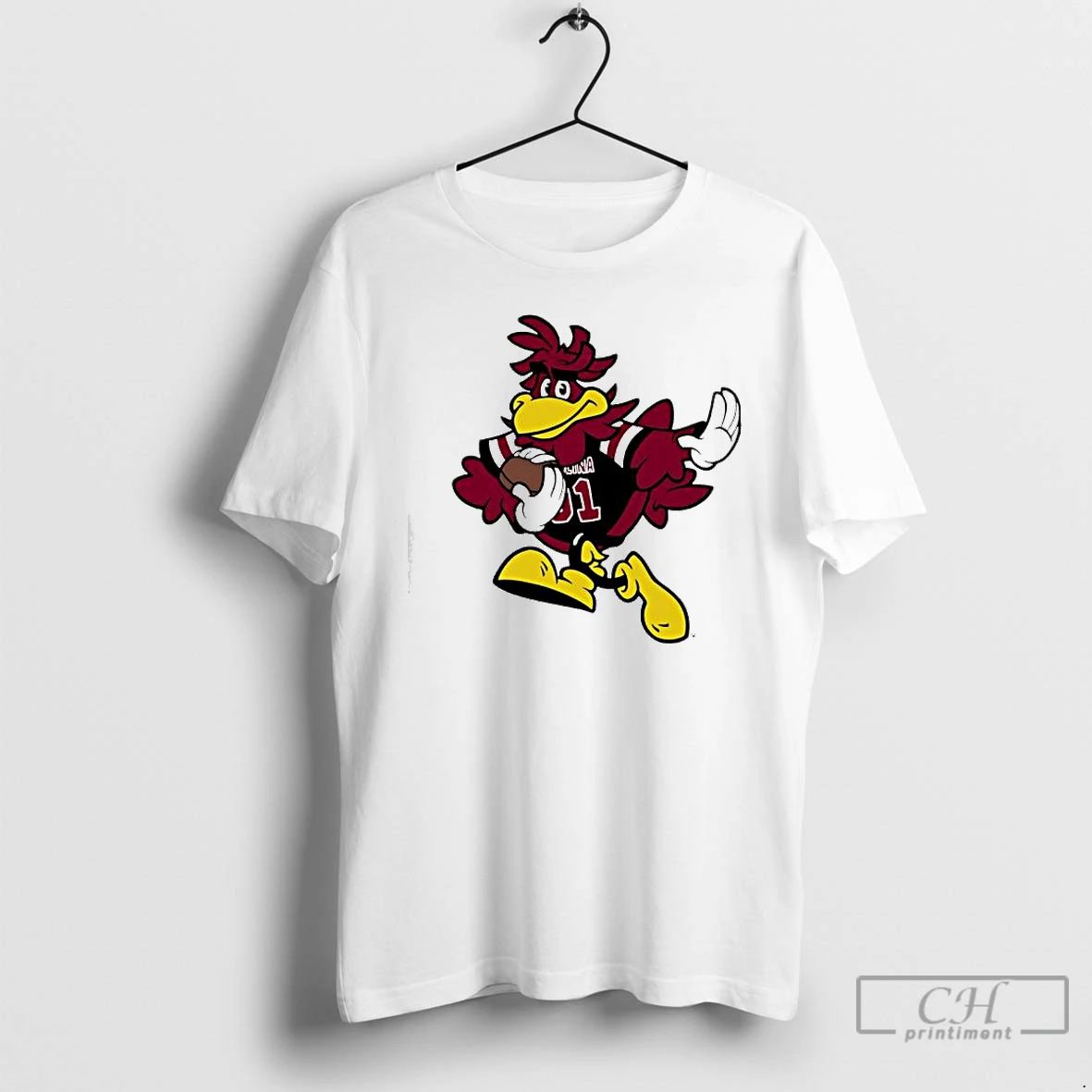 Premium Sporty Cocky University Of South Carolina Mascot Graphic T Shirts