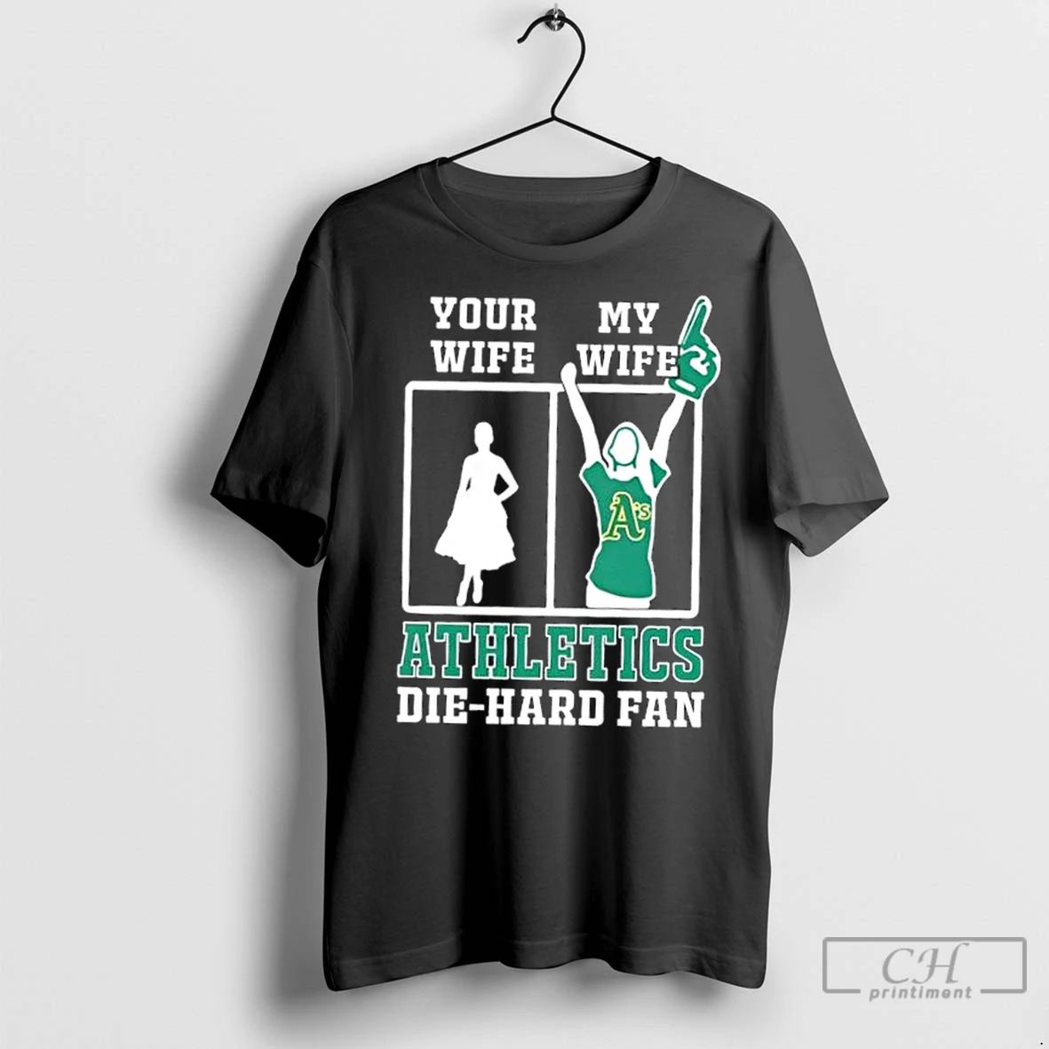 Classic My Wife Oakland Athletics Baseball Die Hard Fan