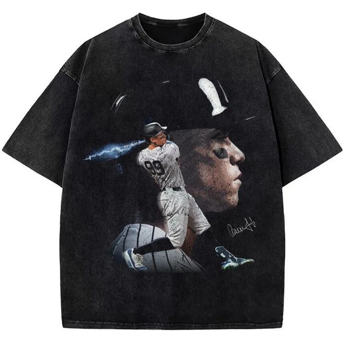 Aaron Judge New York Custom Comic Style Baseball Custom Graphic T-Shirt