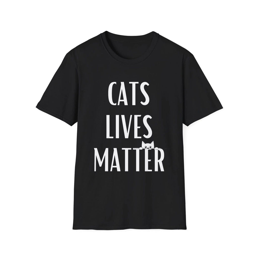 CAT LIVES MATTER, Graphic T-Shirt, Perfect for Cat Lovers, Gift for Pet Owners