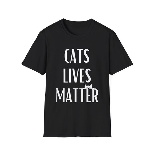 CAT LIVES MATTER, Graphic T-Shirt, Perfect for Cat Lovers, Gift for Pet Owners