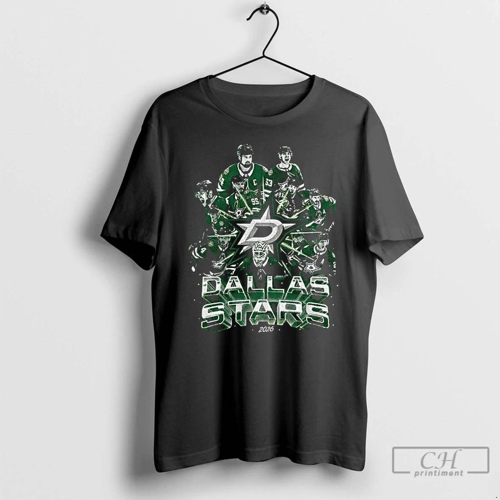 Classic Dallas Stars Hockey Team 2026 Vintage Graphic T Shirts