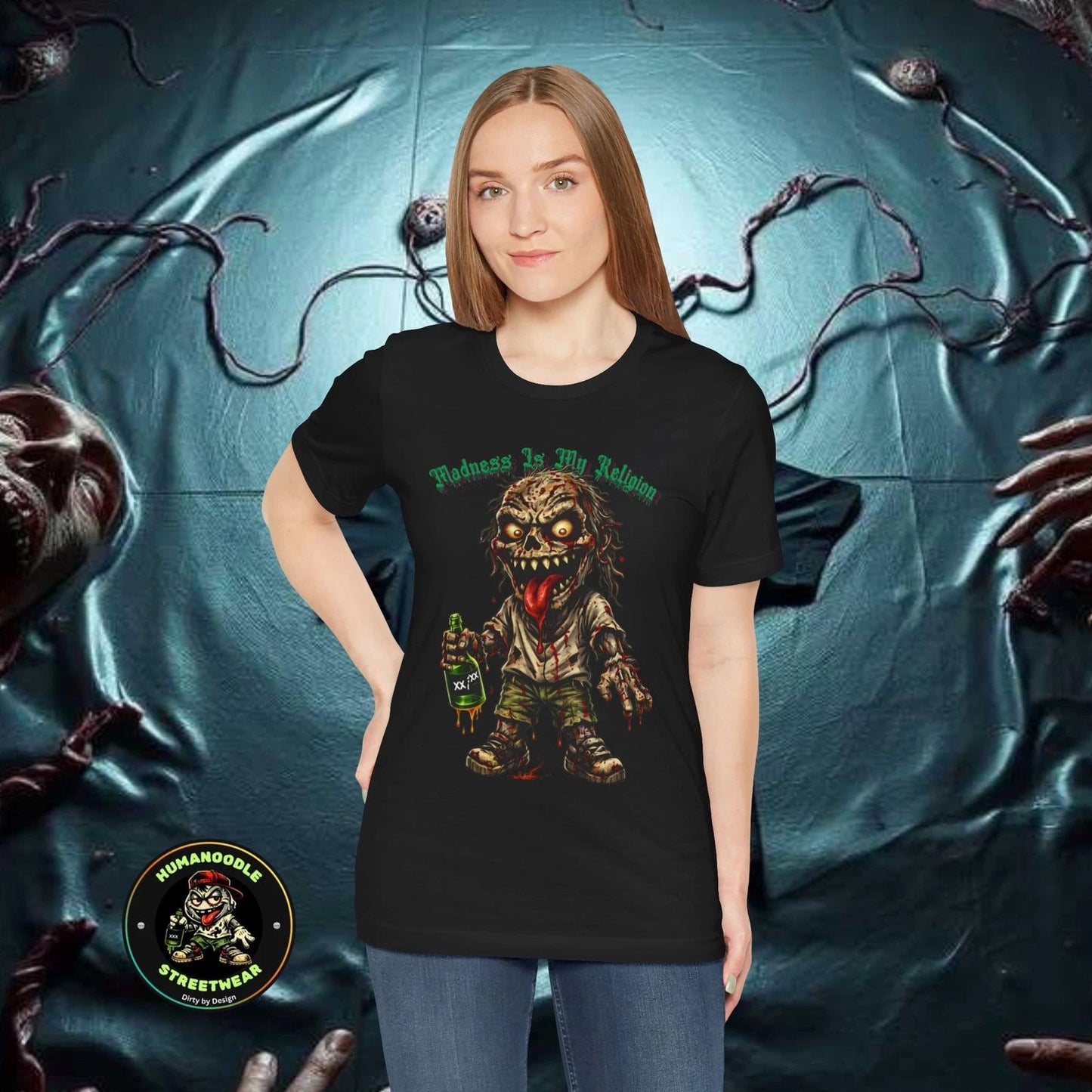 Madness Is My Religion zombie tee | horror graphic shirt
