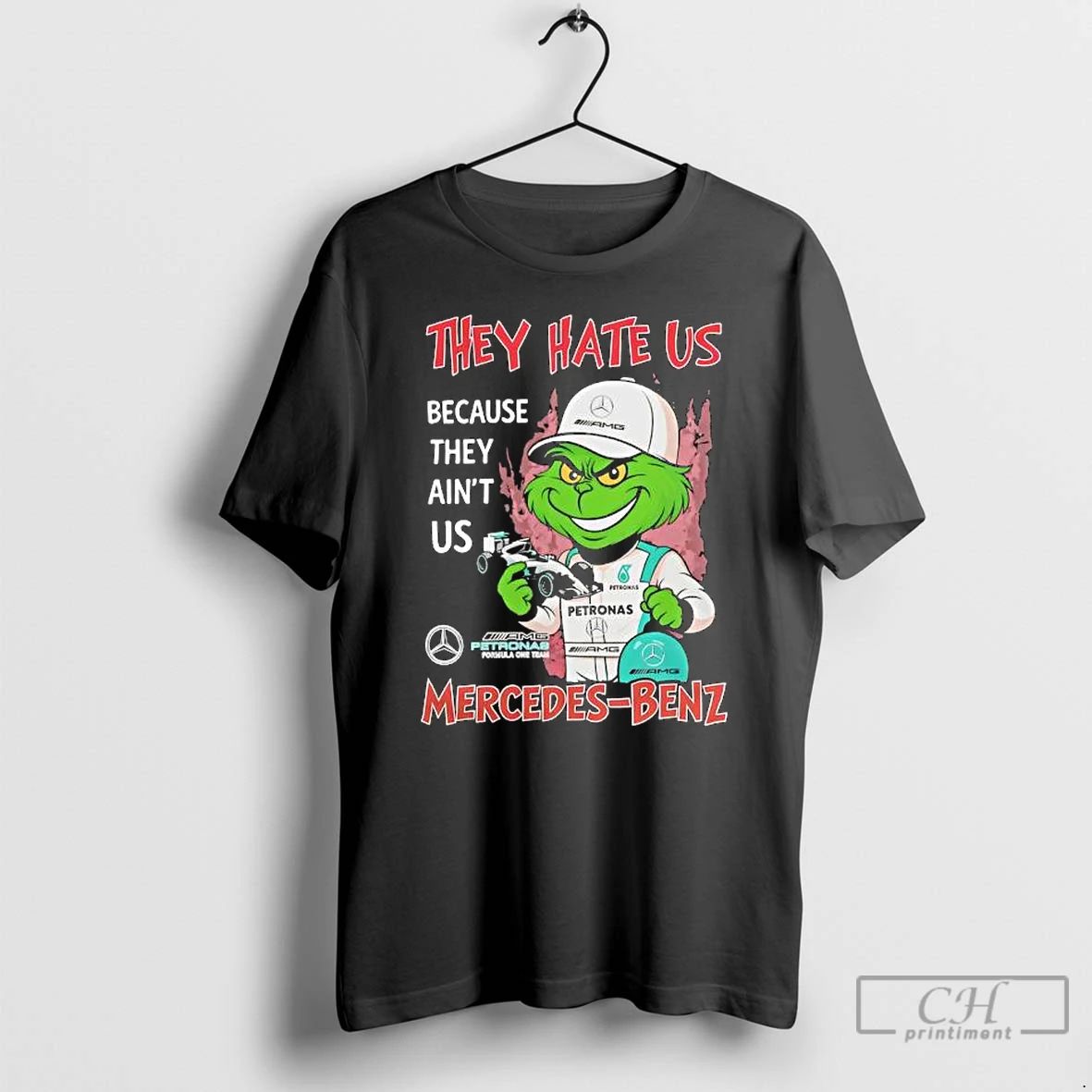 Premium Grinch They Hate Us Because Because They Aint Us Mercedes Benz T Shirts