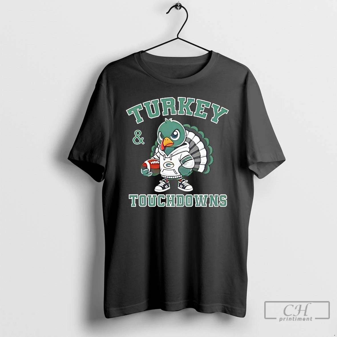 Premium Turkey Touchdowns Green Bay Packers Thanksgiving T Shirts