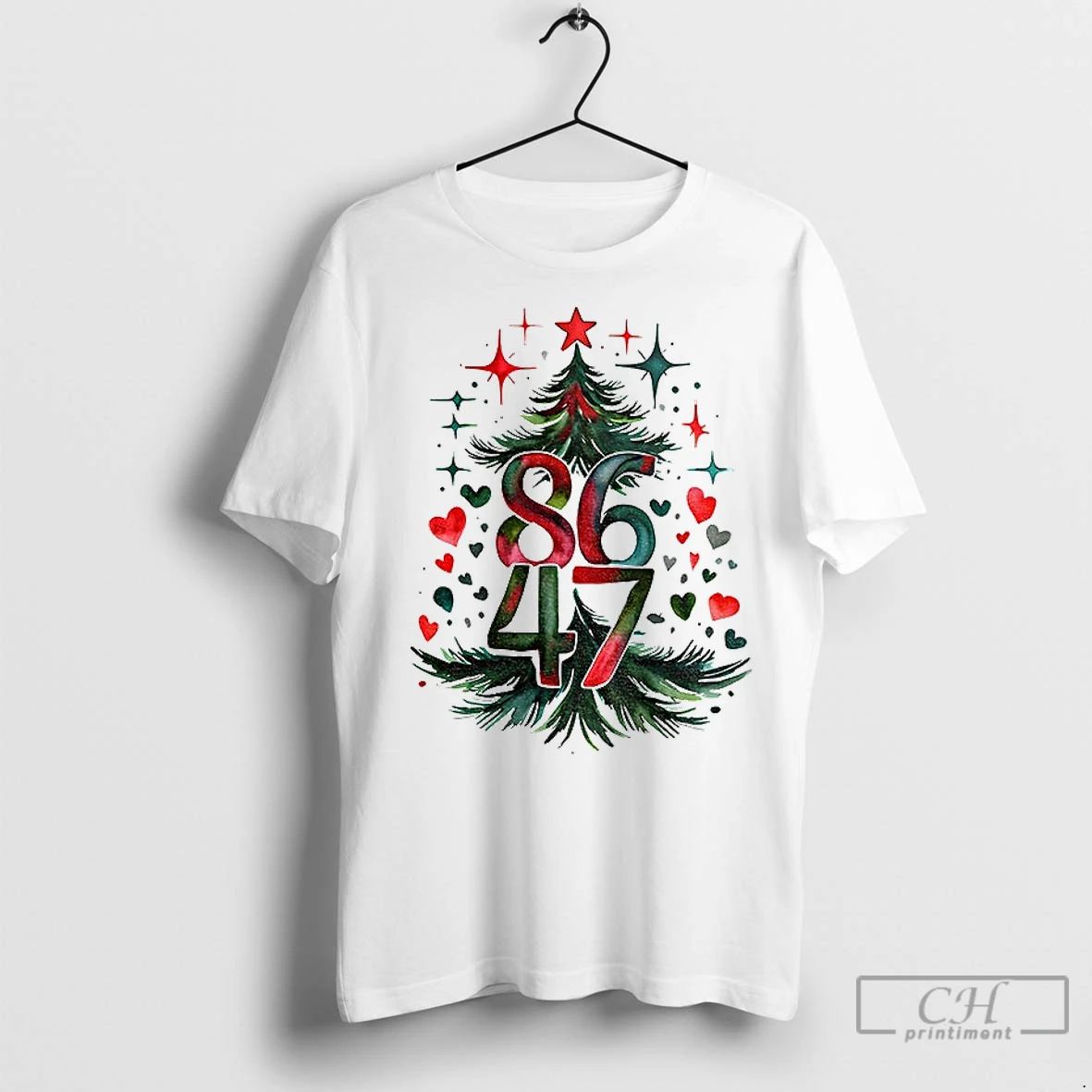 Premium Christmas Tree Anti Trump 86 47 Anti Maga Democrat Progressive Merry Christmas