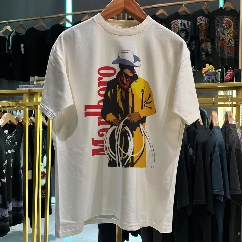New Apparel Marlboro Cowboy Vintage T-Shirt Gift for fan, Funny Graphic Tee