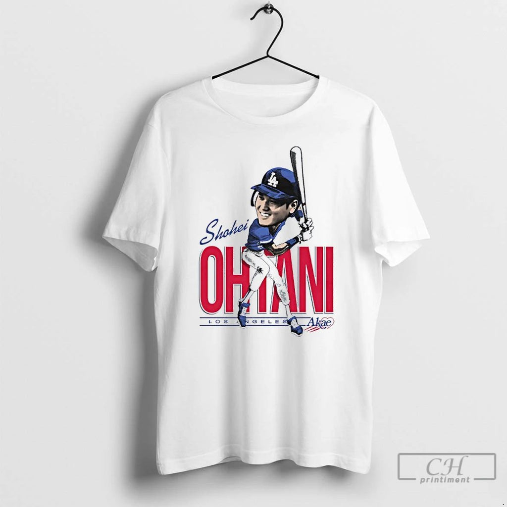 Classic Shohei Ohtani Los Angeles Dodgers Baseball Caricature T Shirts