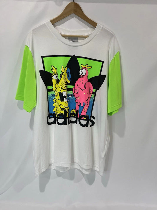 adidas Originals x Jeremy Scott Mens Graphic T-Shirt White H53371 Size Small NWT