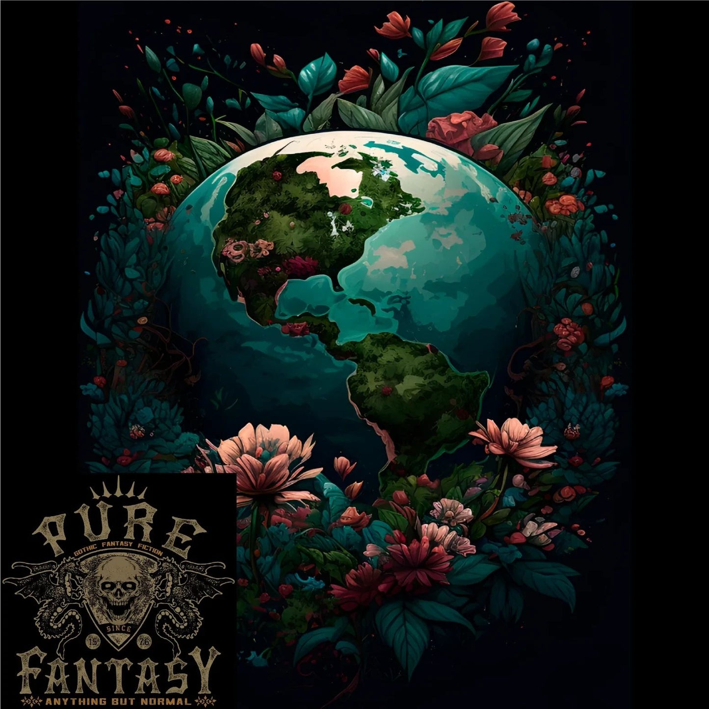 Fantasy Earth Climate Change Environment Mens Cotton T-Shirt Tee Top