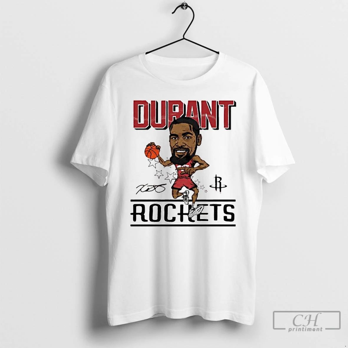 Classic Kevin Durant Nba Houston Rockets Signature Ornaments T Shirts