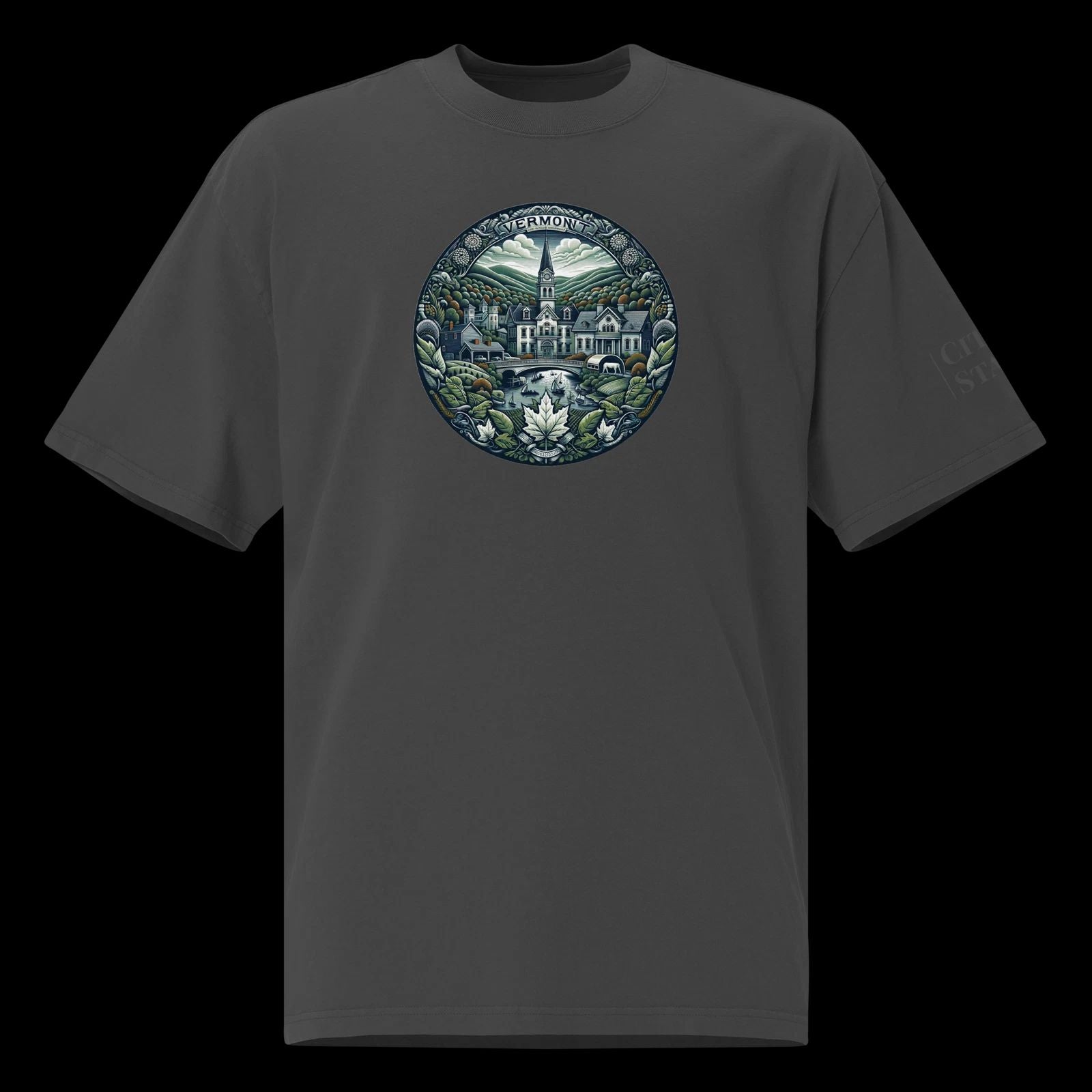 Oversized faded t-shirt (VERMONT)