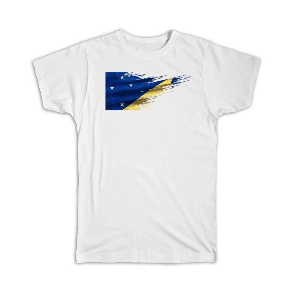 Gift T-Shirt : Tokelau Flag Travel Expat Country Artistic