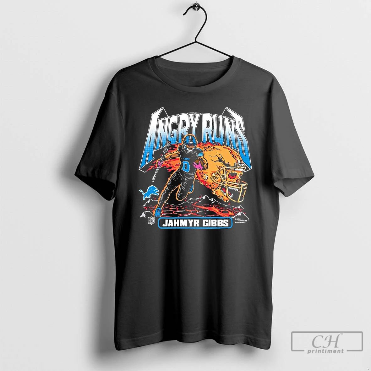 Classic Detroit Lions Jahmyr Gibbs Angry Runs T Shirts