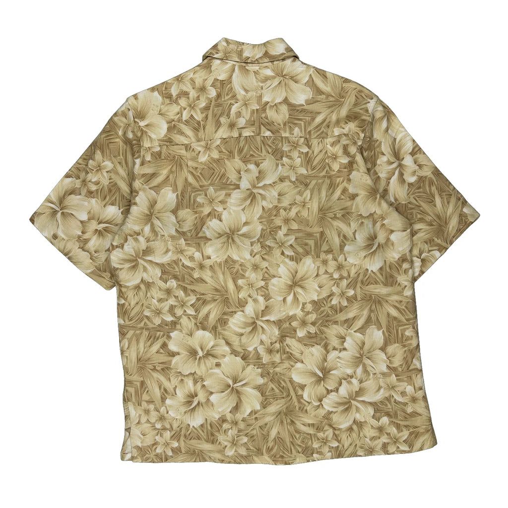 Consensus Floral Hawaiian Shirt - Medium Beige Viscose