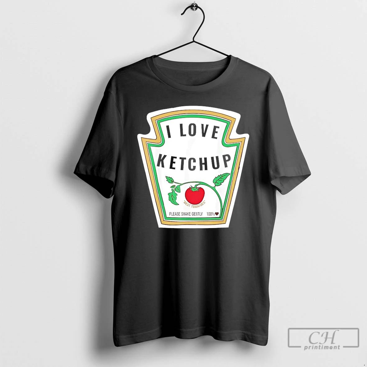 Classic Tomato I Love Ketchup Please Shake Gently T Shirts