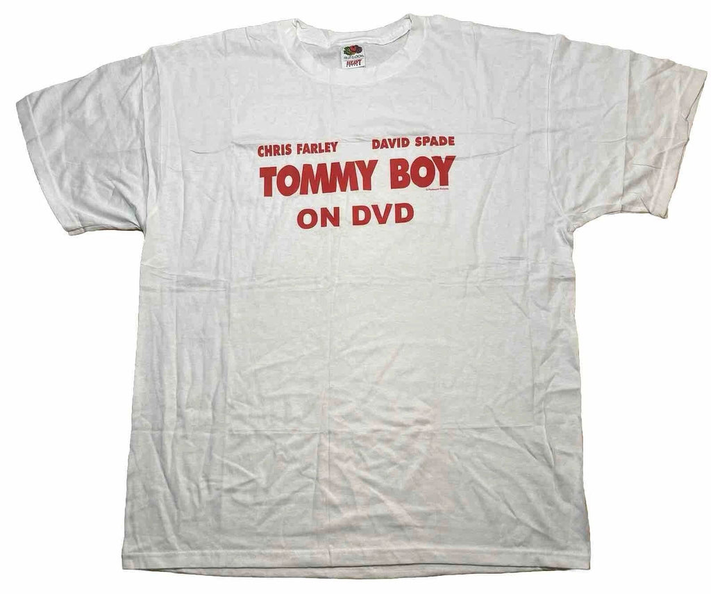 NEW Tommy Boy Vintage Movie Promo Chris Farley T-Shirt DVD XL 90’s Sealed Spade