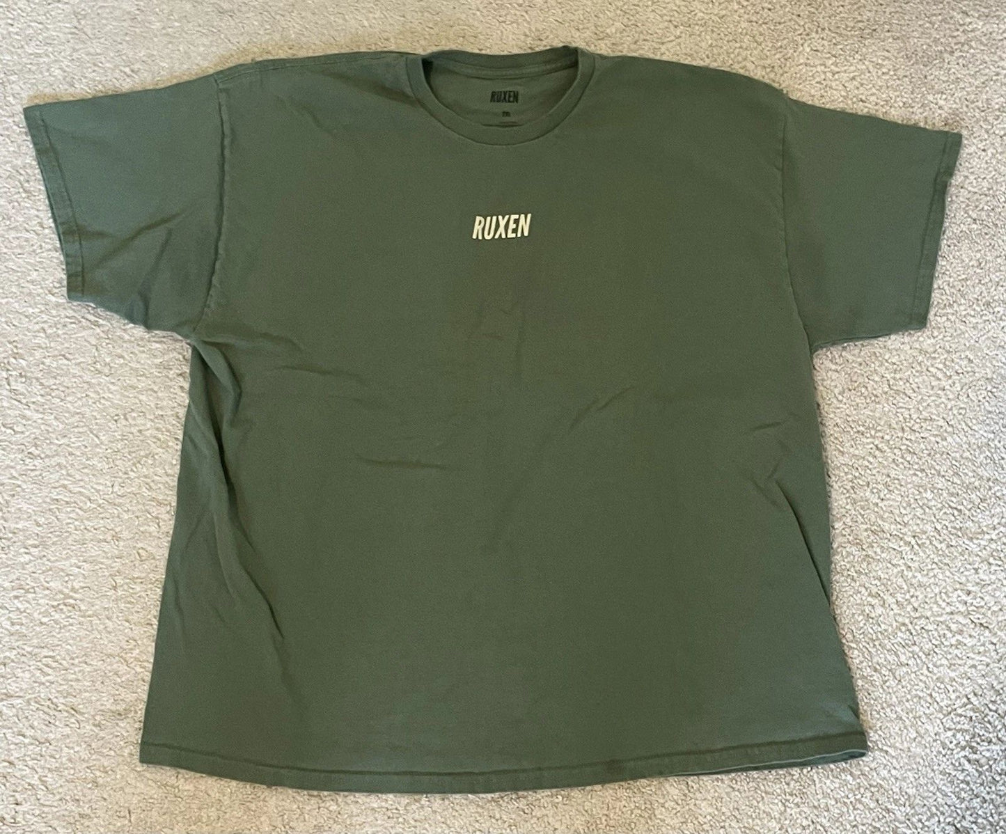 Ruxen T Shirt 2XL Green Minimal Logo Streetwear
