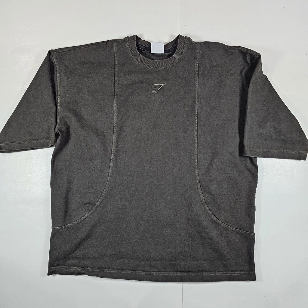 Gym Shark Mens Heritage Washed Oversized T-Shirt Size Medium Dark Gray Pre-owned