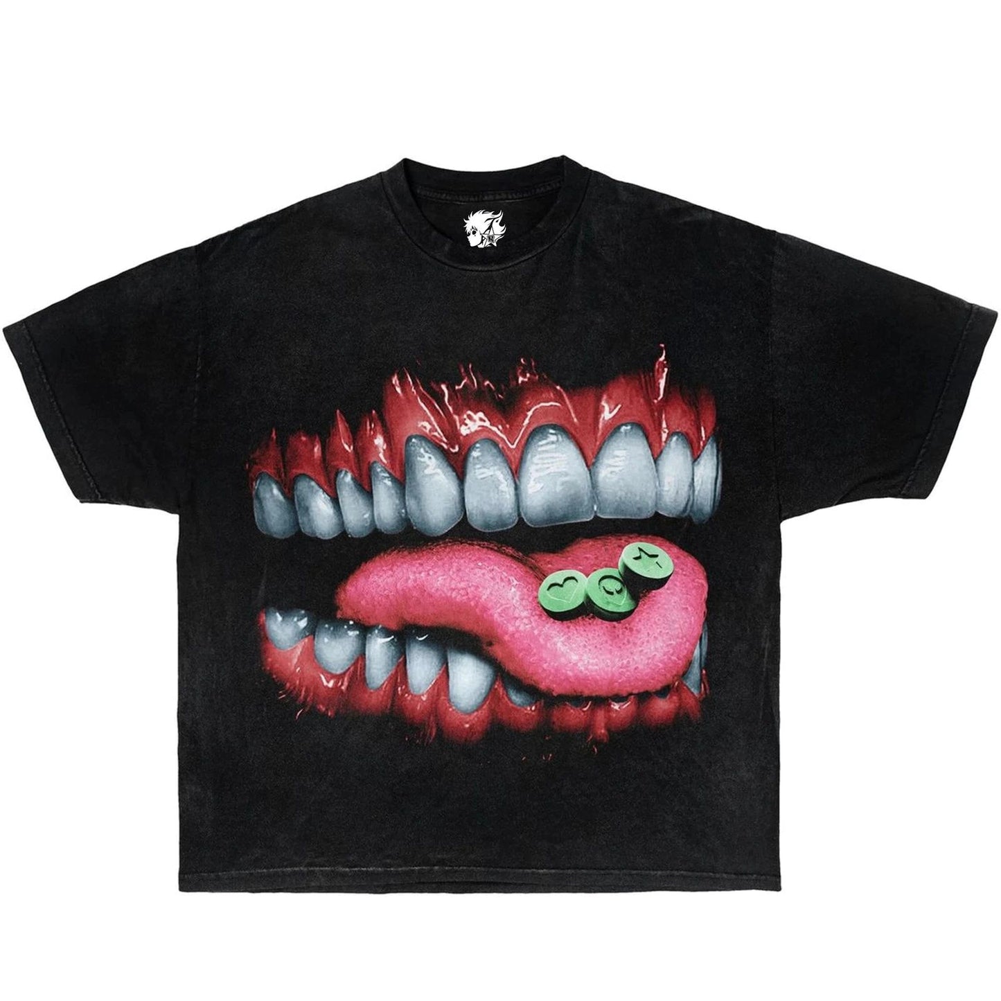 Neniom Grillz Tablets Boxy Vintage Tee Streetwear Y2K Tee