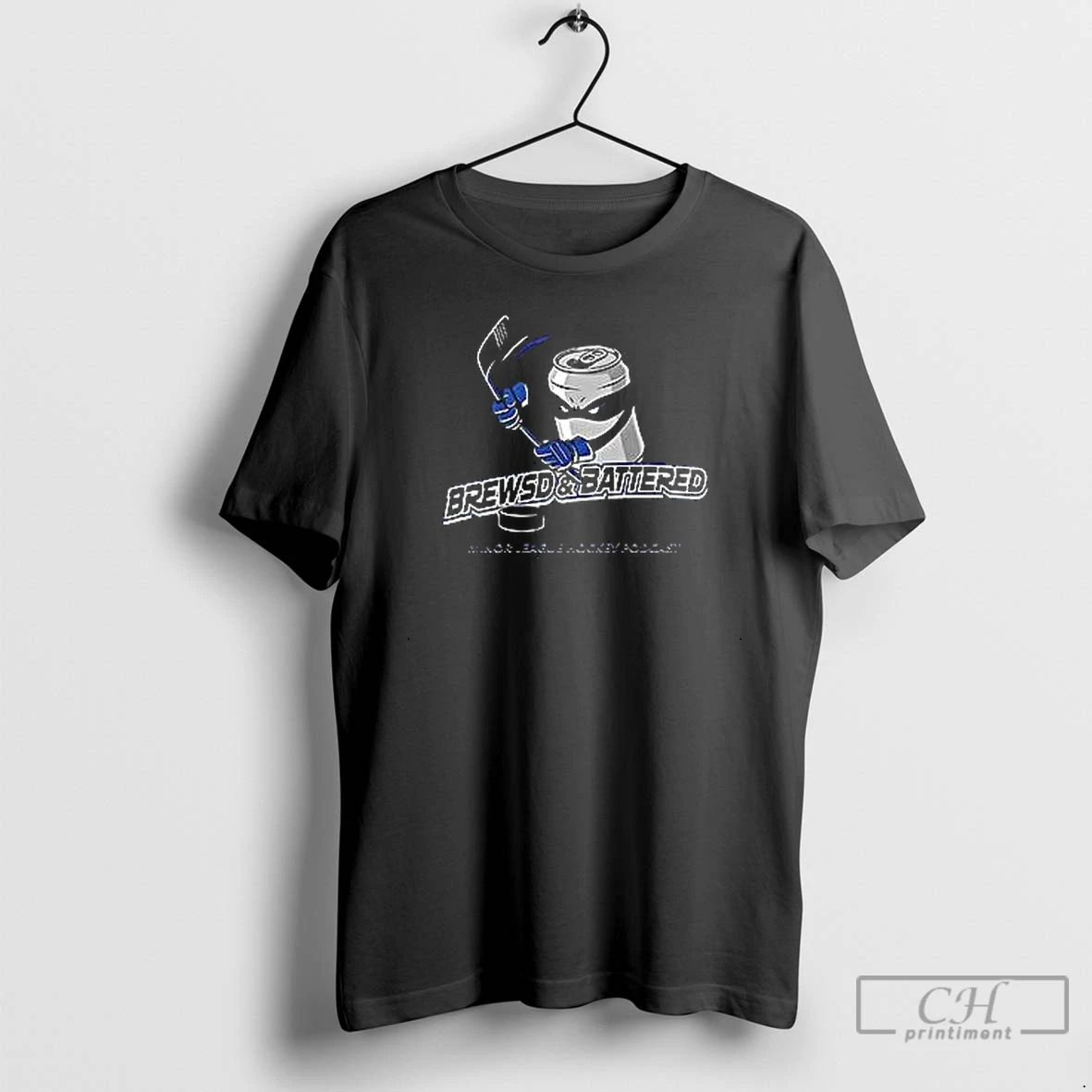 Premium Brewsd And Battered Minor League Hockey Podcast Hockey T Shirts