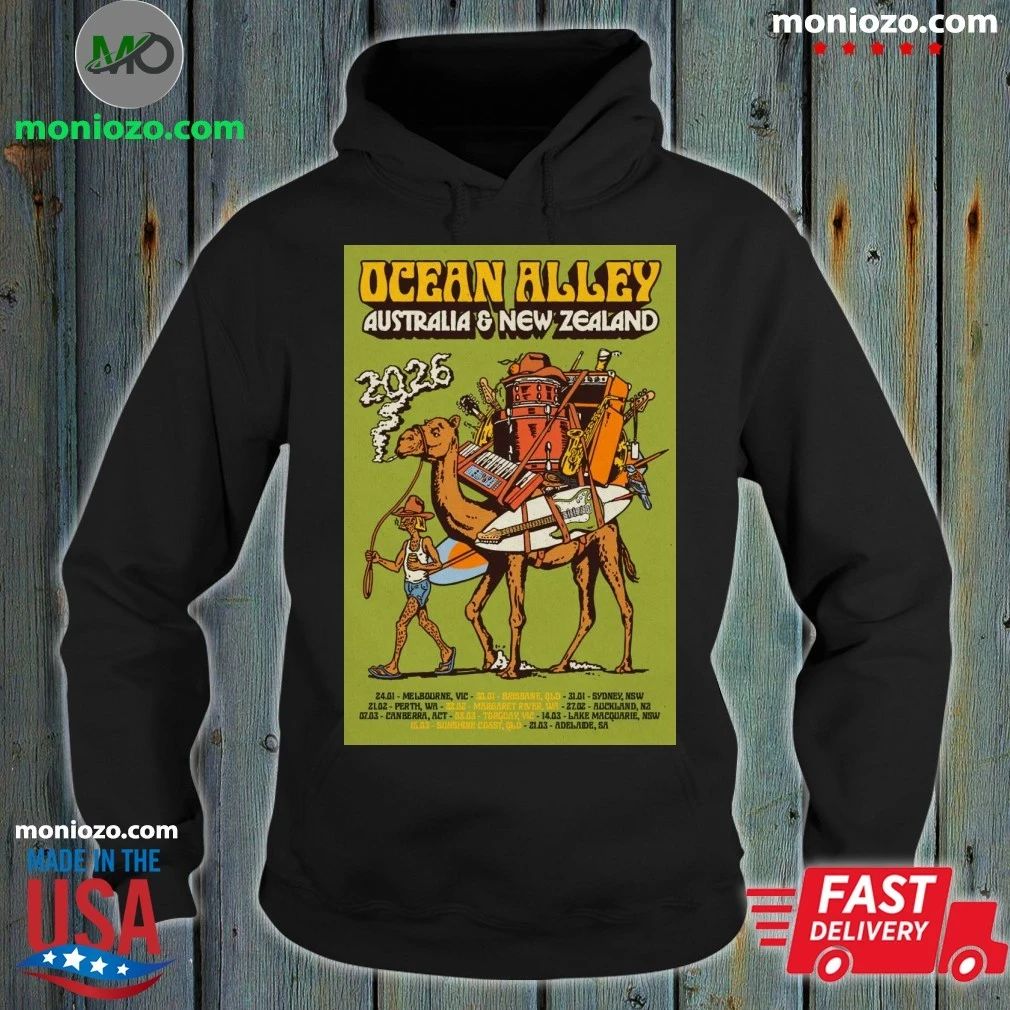 Original Ocean Alley 2026 AUS NZ Tour Limited Holographic Tour Poster T-Shirt