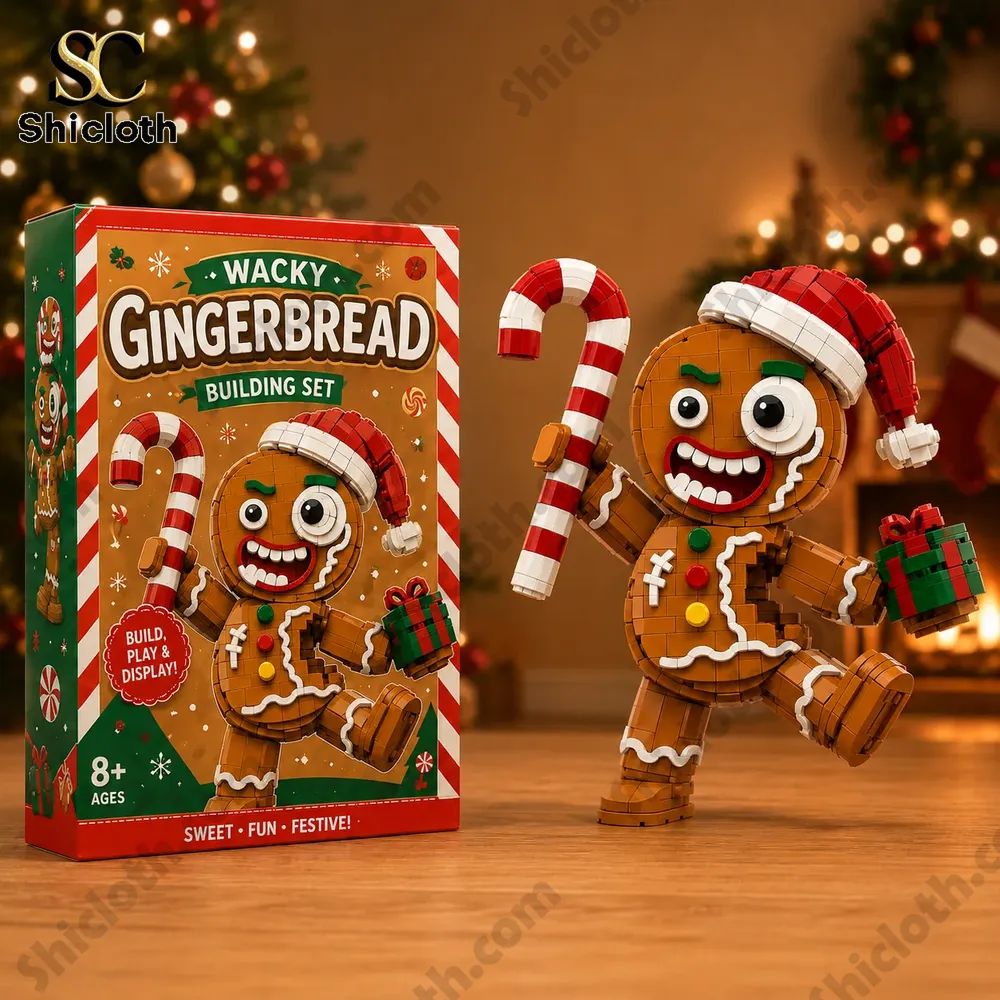 Wacky Gingerbread Building Brick Set