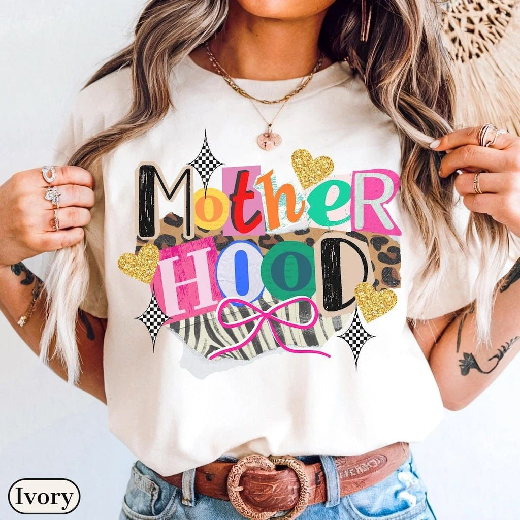 Trendy Motherhood Shirt,Mother's Day Gift,Colorful Mom Shirt Gift