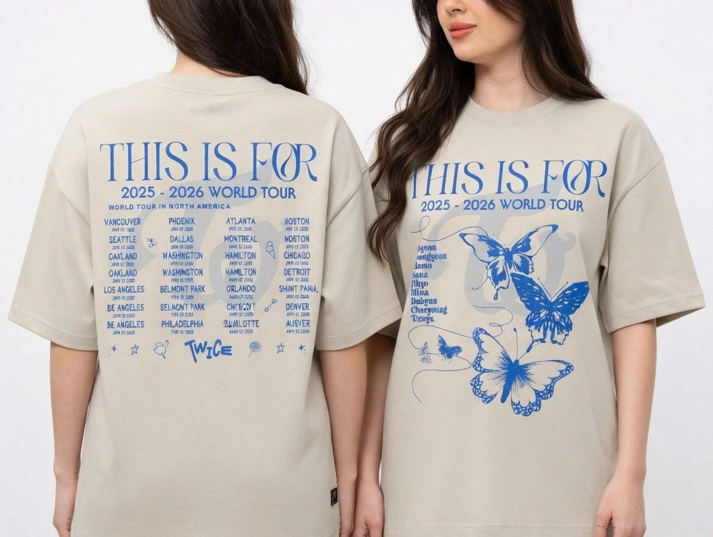 Retro K-Style Girl Group Tour T-Shirt Vintage Music Event Graphic Tee S-5XL