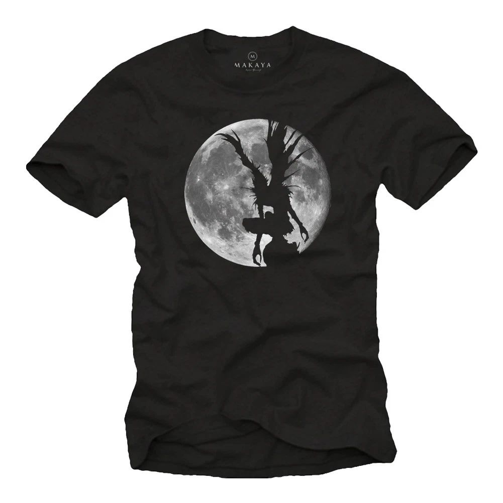 DEATH RYUK MEN COMIC SHIRT WITH NERD NOTE PRINT - SHORT SLEEVE MANGA SERIES TEE
