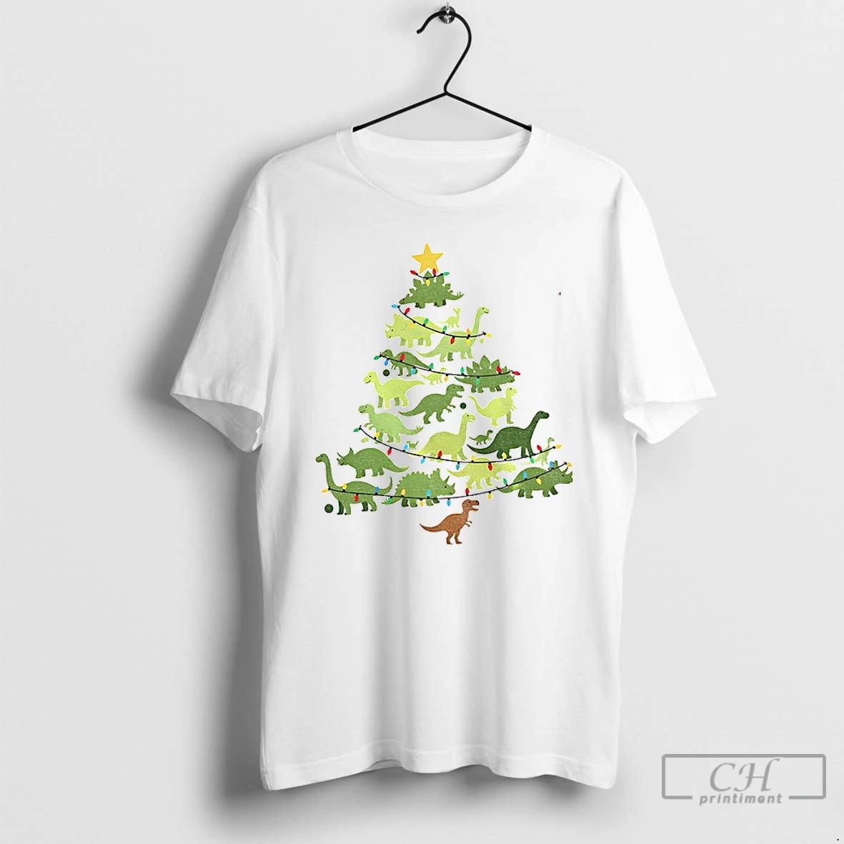 Classic Dinosaurs Christmas Tree I Believe In Santa And Dinosaurs Merry Christmas 2025 T Shirts