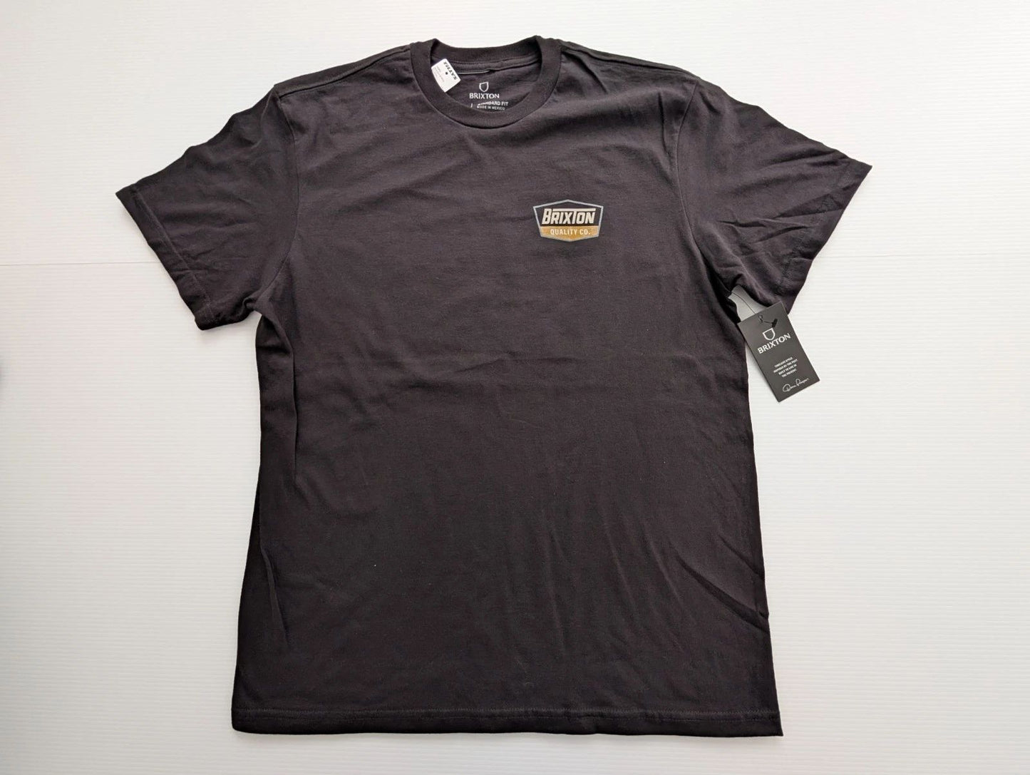 Brixton Quality Co Graphic T Shirt Mens Black Logo Tee