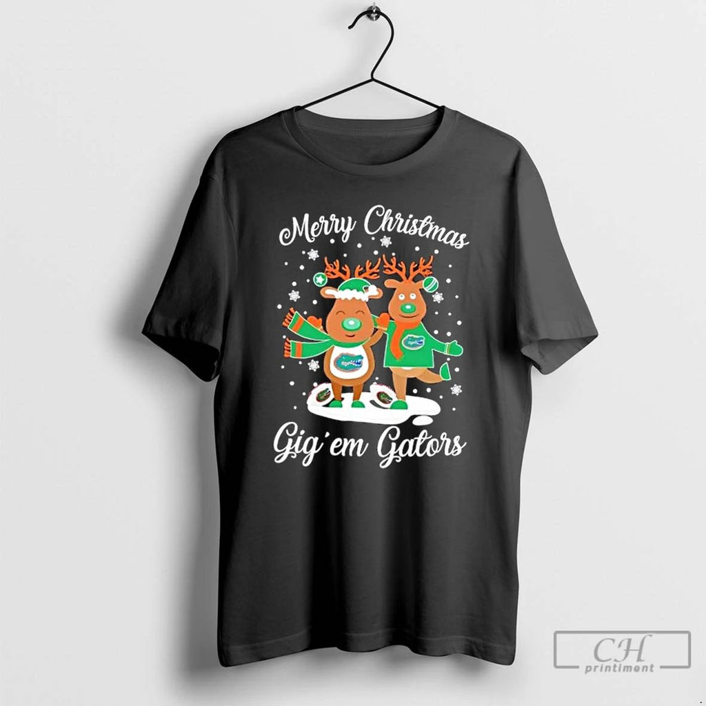 Classic Merry Christmas Gig Em East Florida Gators T Shirts
