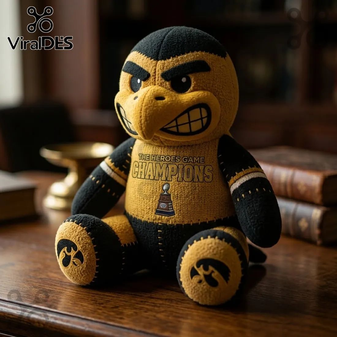 Iowa Hawkeyes Mascot Heroes Game Champions Plush Toy