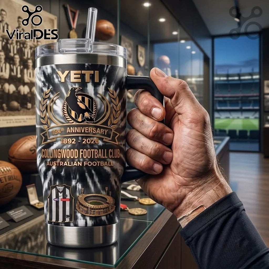 Collingwood Football Club 134th Anniversary YETI Tumbler