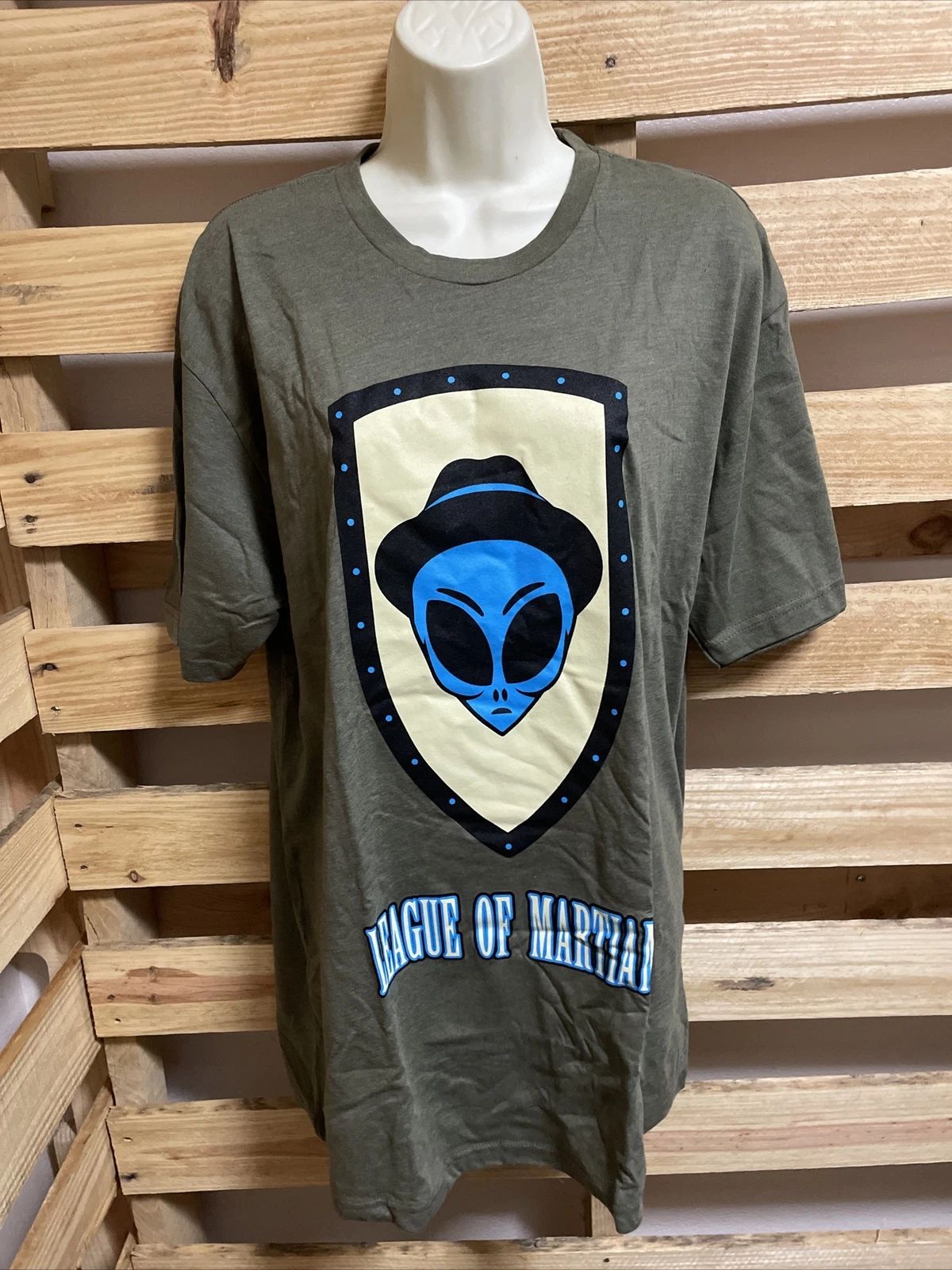 NEW League of Martians Green T-Shirt Men's Size XL KG JD