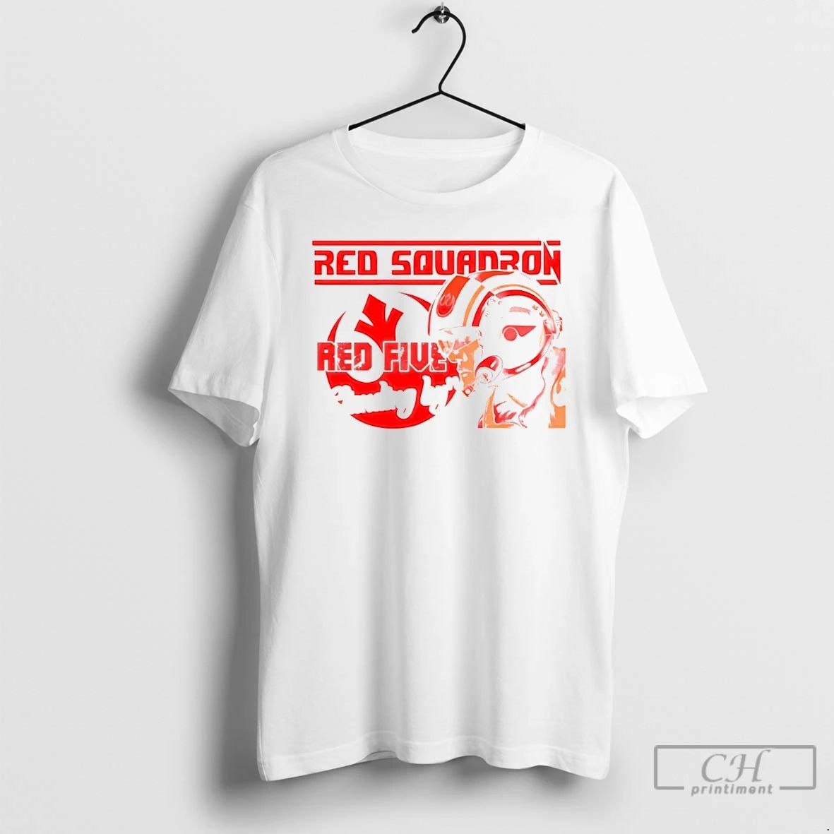 Premium Red Five Standing Red Squadron T Shirts