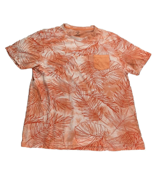 Urban Heritage Floral Graphic T Shirt Orange White Size XL Mens X-Large