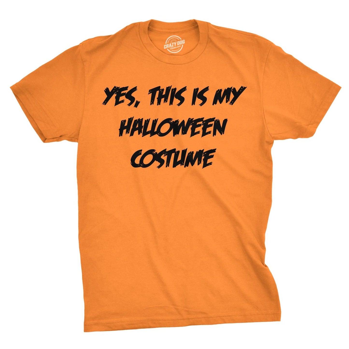 This Is My Halloween Costume T Shirt Funny Fake Parody Text Joke Tee