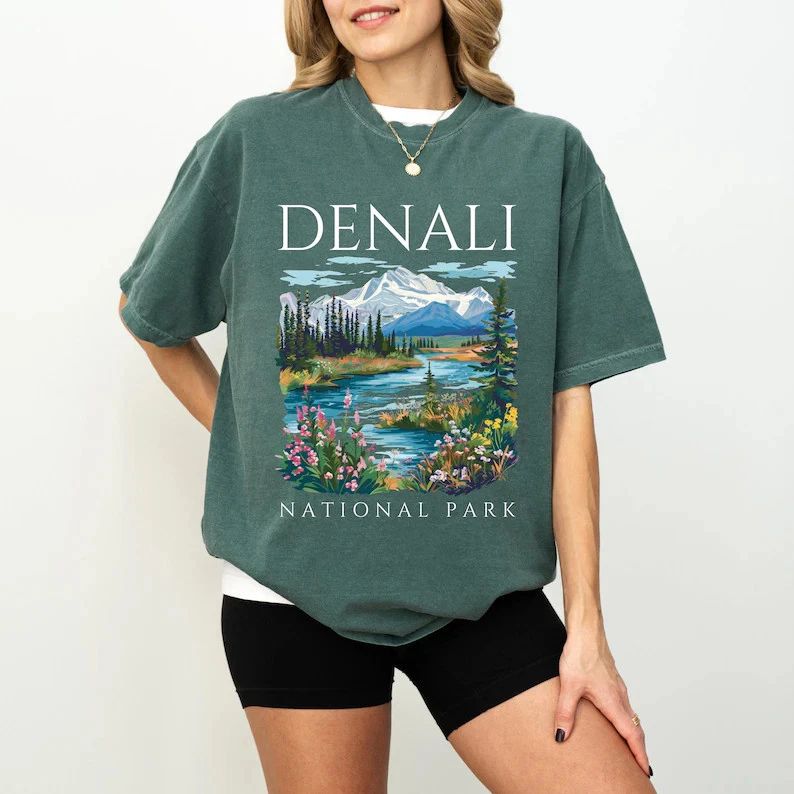 Denali National Park Comfort Tee Vintage Style Alaska Travel Sou
