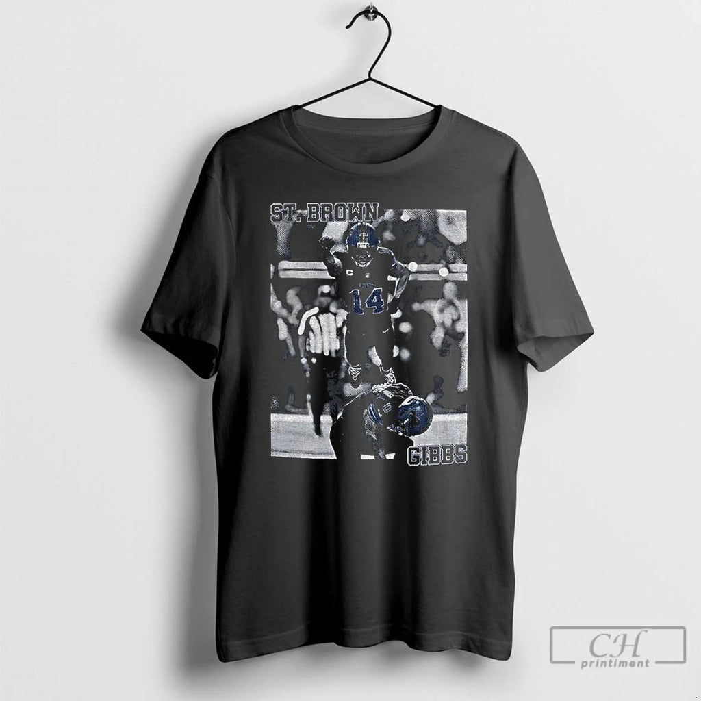 Classic Amon Ra St Brown And Jahmyr Gibbs Detroit Lions Football Game Day 2025