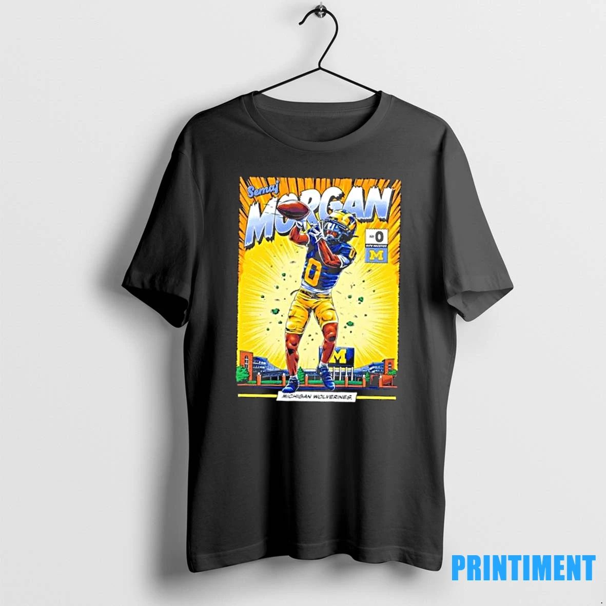 Michigan Wolverines 0 Semaj Morgan Student Athlete Comic Tshirts Sweater