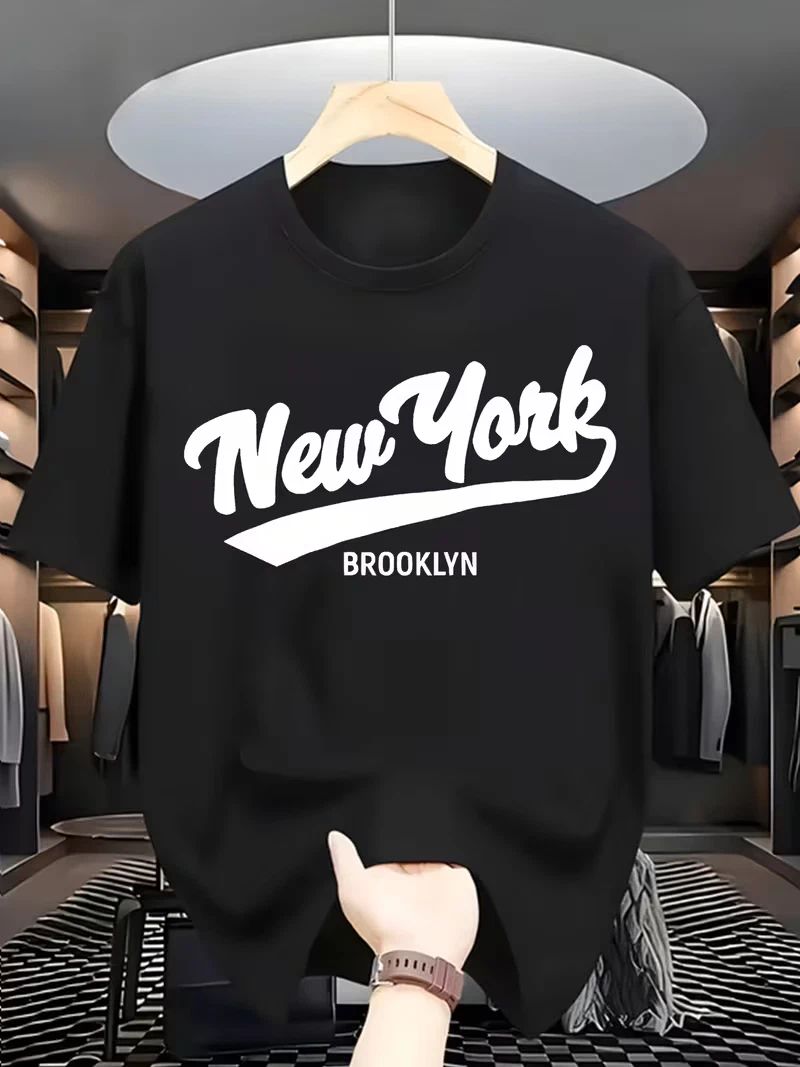 Men's New York Brooklyn Graphic T-Shirt Lightweight Breathable Summer Tee Top