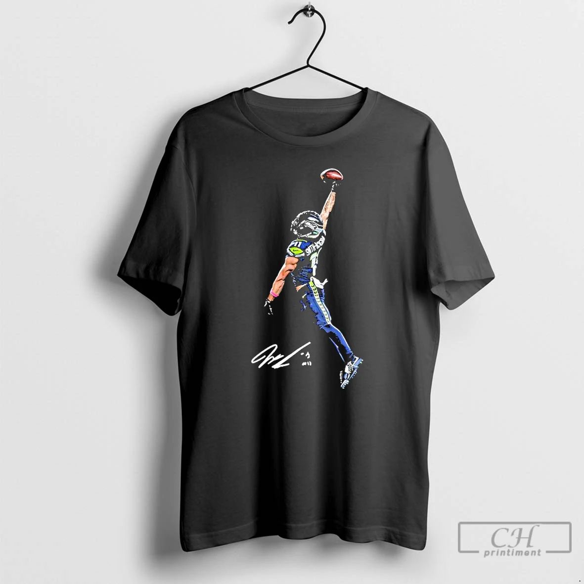 Premium Smith Njigba Posterized Signatures T Shirts