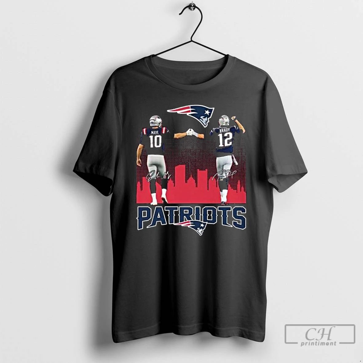 Premium Maye And Brady Patriots Graphic Signature 2025 Long Sleve T Shirts