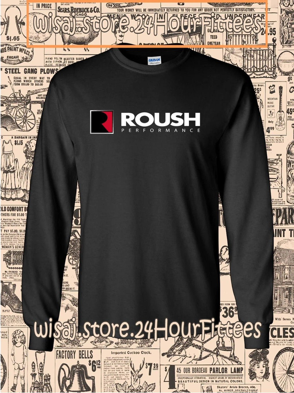 New Roush performance Mustang Logo Long Sleeve Men's T-Shirt American T-Shirt