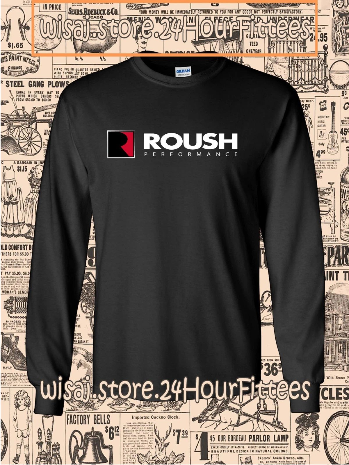 New Roush performance Mustang Logo Long Sleeve Men's T-Shirt American T-Shirt